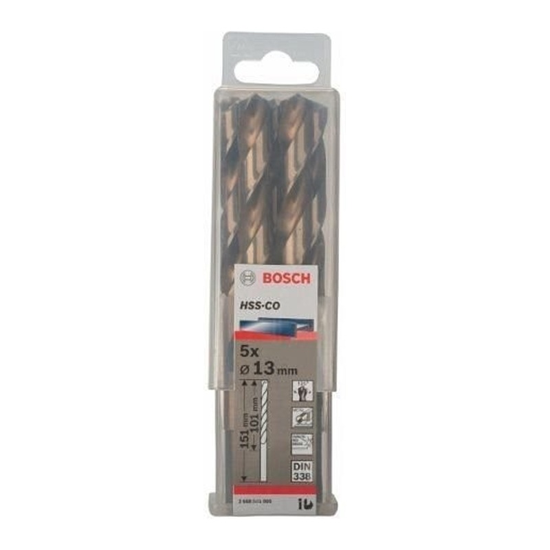 Bosch HSS-Co Metal - Ground / Stainless INOX Drill Bit Set 5Pcs (2608585905)