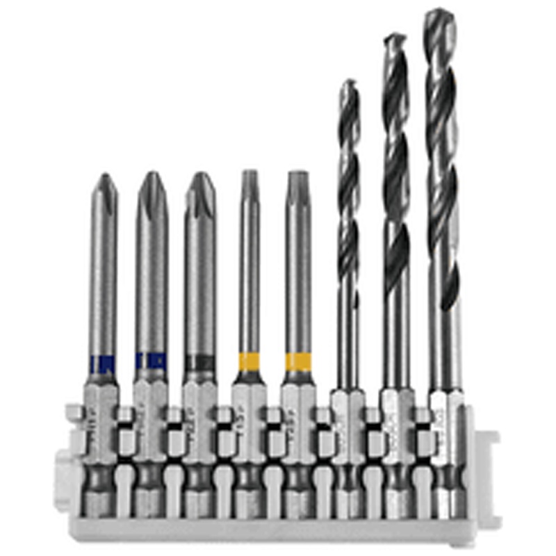 Bosch 8pcs Pick and Click Screwdriver Bits and HSS PoinTeQ Drill Bit Set 65mm (2608522419)