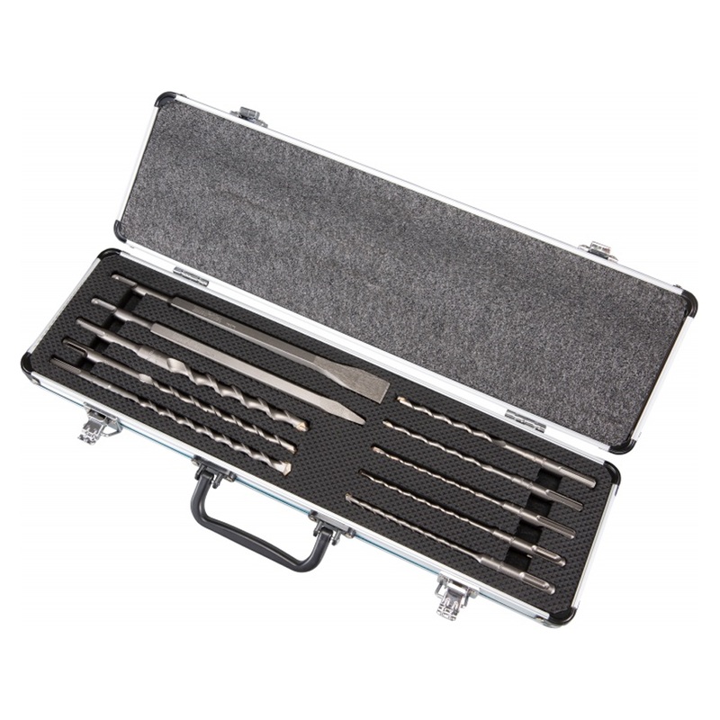 Makita D-70904 TCT SDS-Plus Drill Bit & Chisel Set with Aluminum Case 10Pcs