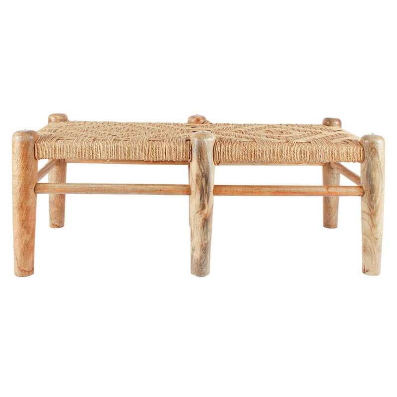 Banc de bois de mangue Xenia (100x50x45 cm)