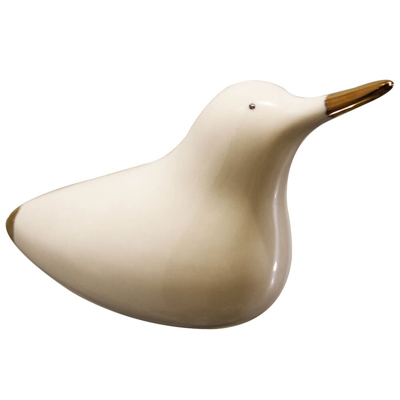 Caspien Porcelaine Seagull avec papier 2 couleurs Asst (16x7x10cm)