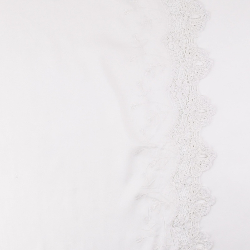 Embroidered Rayon - ADELA - 005 - White