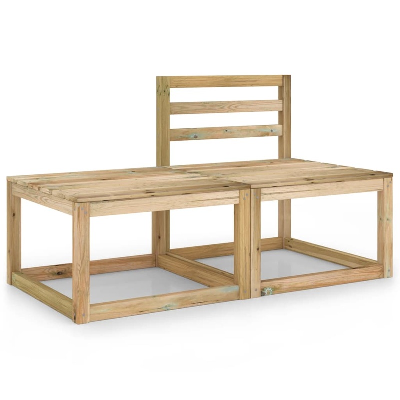 Salon de jardin 2 pcs Bois de pin imprgn de vert