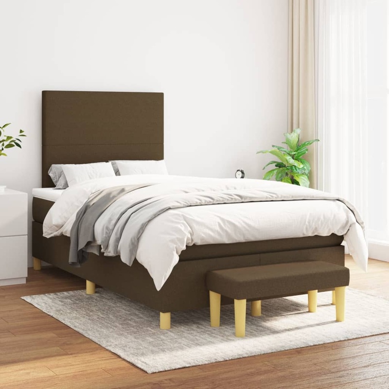 Sommier  lattes de lit avec matelas Marron fonc 120x200 cm