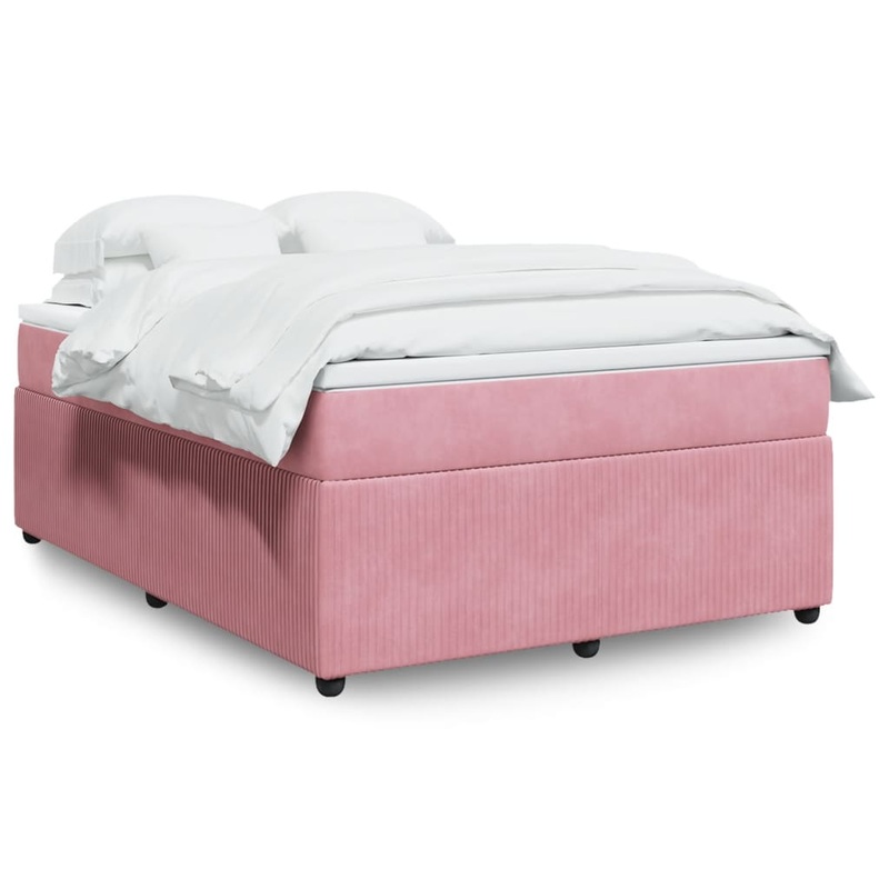 Sommier  lattes de lit avec matelas Rose 140x190 cm Velours