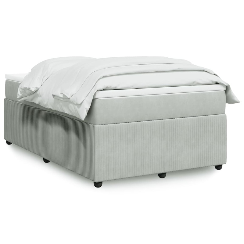 Sommier  lattes de lit et matelas Gris clair 120x200cm Velours