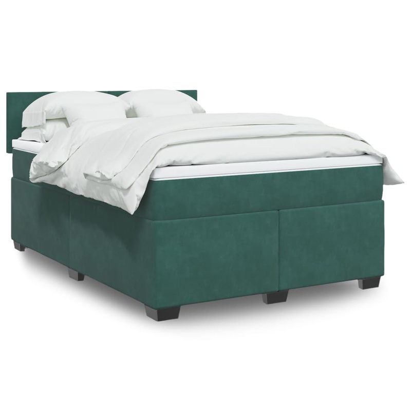 Sommier  lattes de lit et matelas Vert fonc 160x200cm Velours