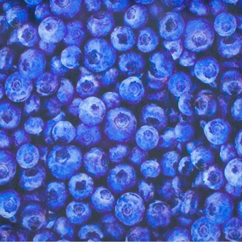 Stay dry digital printed PUL - Blueberry - Blue